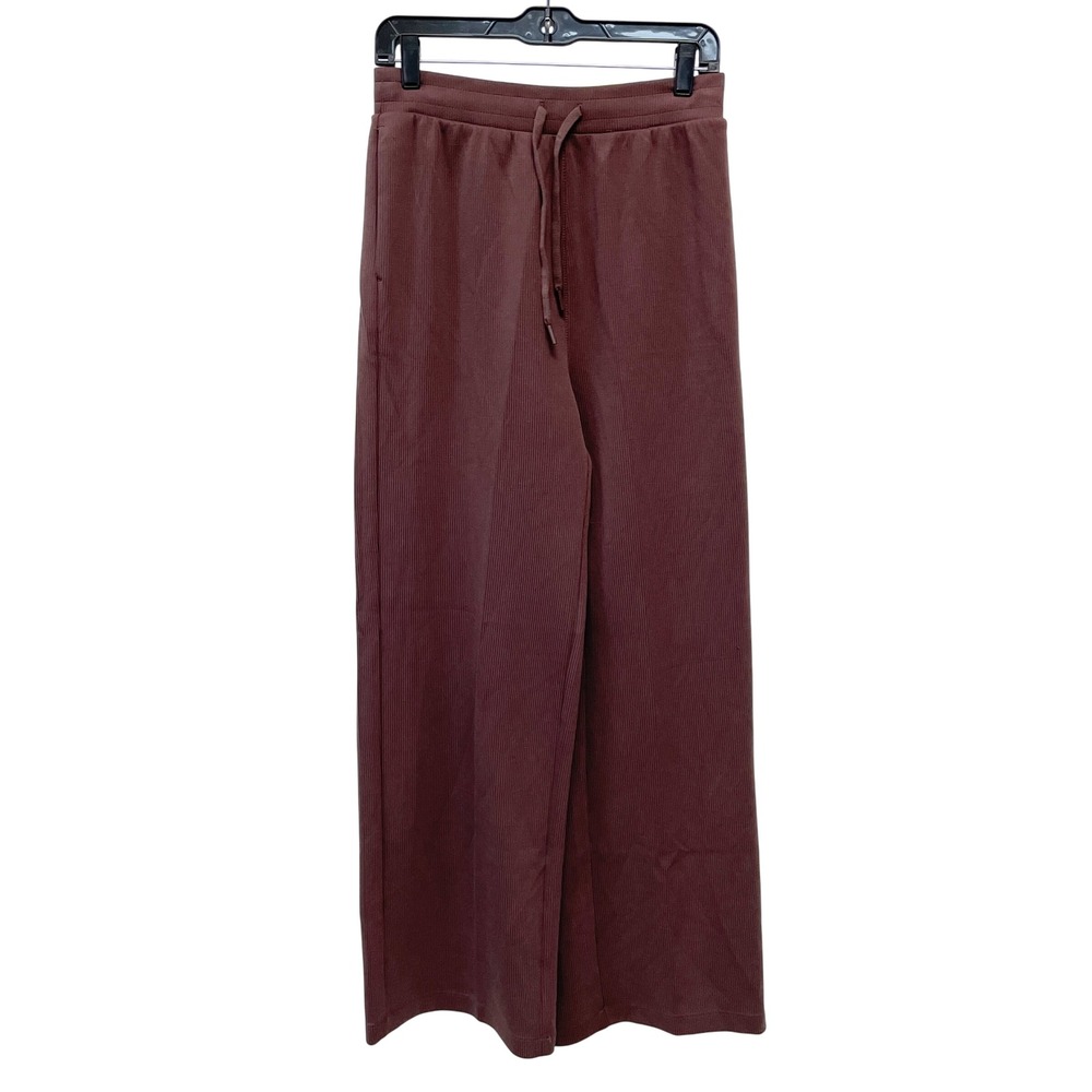 All in Motion Women's Brown Airy Sleek Ribbed Wide Leg Pants Size Small - Picture 2 of 6